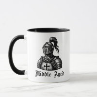 Tasse d'anniversaire drôle de chevalier médiéval d