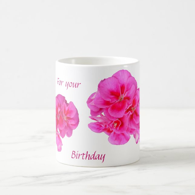 TASSE D'ANNIVERSAIRE, FLORALE (Centre)