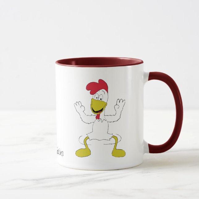 Tasse Danse de poulet de bande dessinée (Droite)