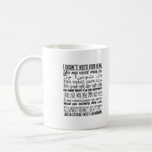 Tasse d'Anti-Atout que je n'ai pas votée pour lui