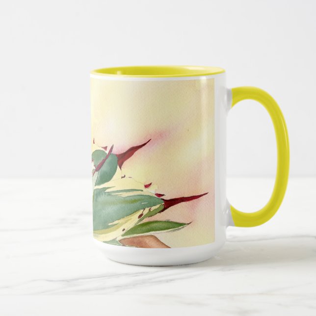 Tasse d'aquarelle d'agave par Debra Lee Baldwin (Droite)
