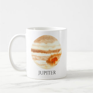 Tasse d'aquarelle de planète de Jupiter