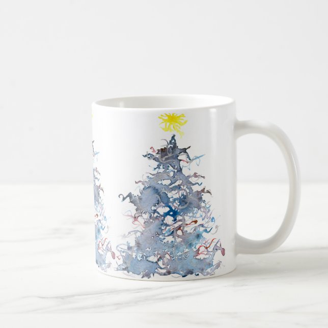 Tasse d'arbre de Noël, bleue (Droite)