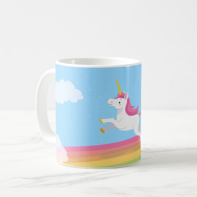 Tasse d'arc-en-ciel de licorne (Devant gauche)