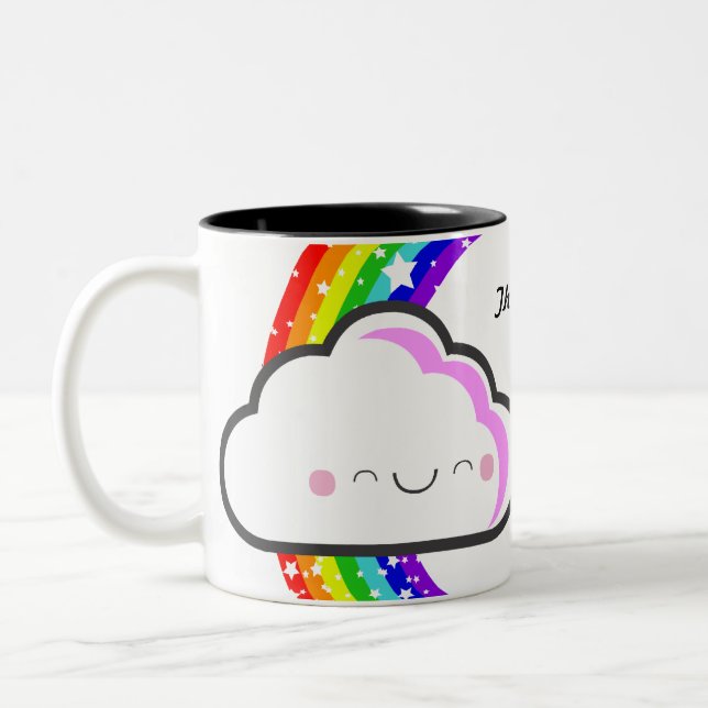 Tasse d'arc-en-ciel du Merci KAWAII par le (Gauche)