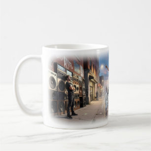 Tasse d'art à saut électrique au-dessus de la skyl