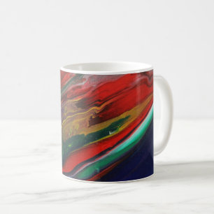 Tasse d'art abstrait colorée