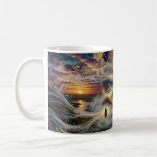 Tasse d'art de la forêt céleste de l'escalier vers