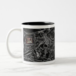 Tasse d'art de moto de Shovelhead