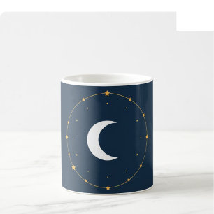 Tasse d'art en ligne céleste - Indigo et Or (Envel