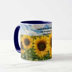 Tasse d'art floral Mug Foi Tournesols