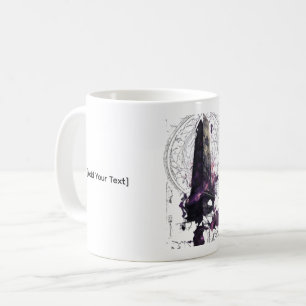 Tasse d'art occulte Obélisque Cosmique Violet