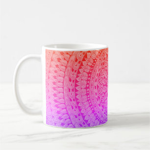 Tasse d'art originale mandala multicolore