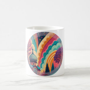 Tasse d'art personnalisée en céramique avec cercle