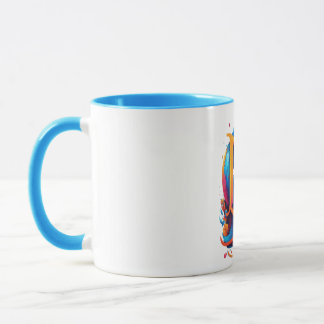 Tasse d'art Renard Bleu