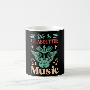 Tasse 'Das Leben dreht sich alles um Musik'