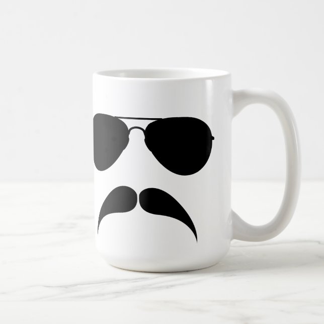 Tasse d'aviateur de moustache (Droite)
