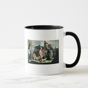 Tasse David offrant la tête de Goliath au Roi Saul