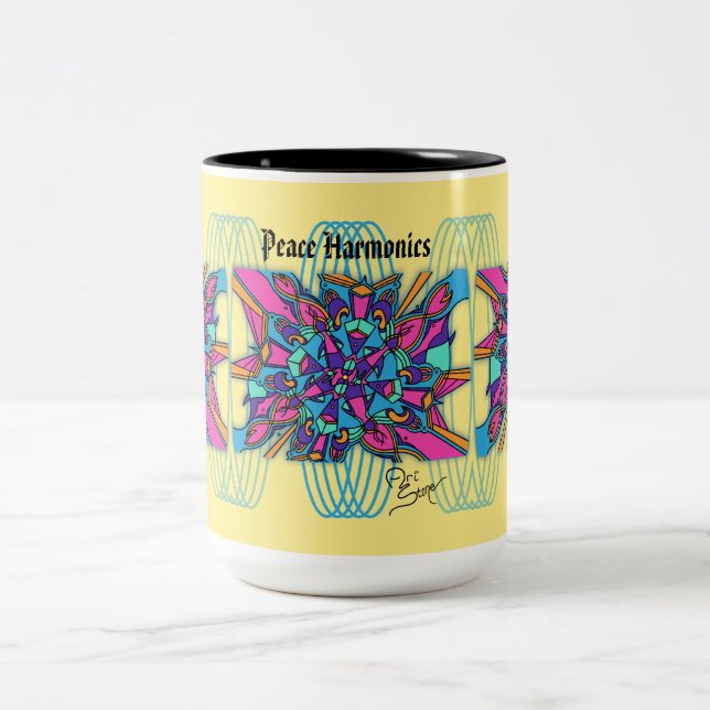 Tasse de 15 onces : Harmoniques de paix (Centre)