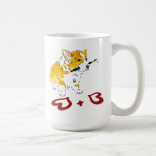 Tasse de 2 corgis de coeurs