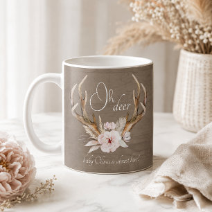 Tasse de Baby Shower Oh Deer Woodland – Aquarelle