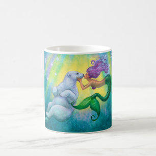 Tasse de baiser de l'ours blanc de la sirène