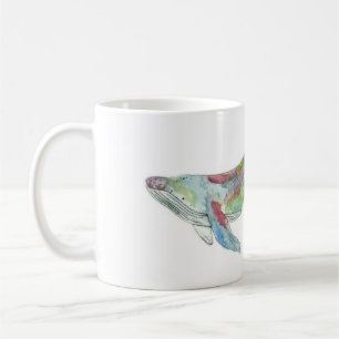Tasse de baleine d'aquarelle