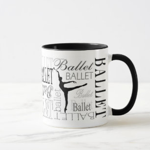 Tasse de ballet d'arabesque (personnalisable)