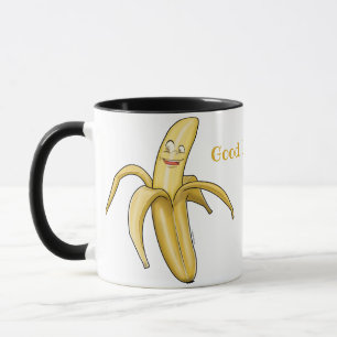 Tasse de banane bonjour - coupez la bande dessiné