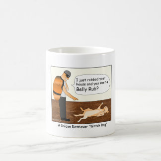 Tasse de bande dessinée de chien de garde de