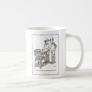 Tasse de bande dessinée d'hernie