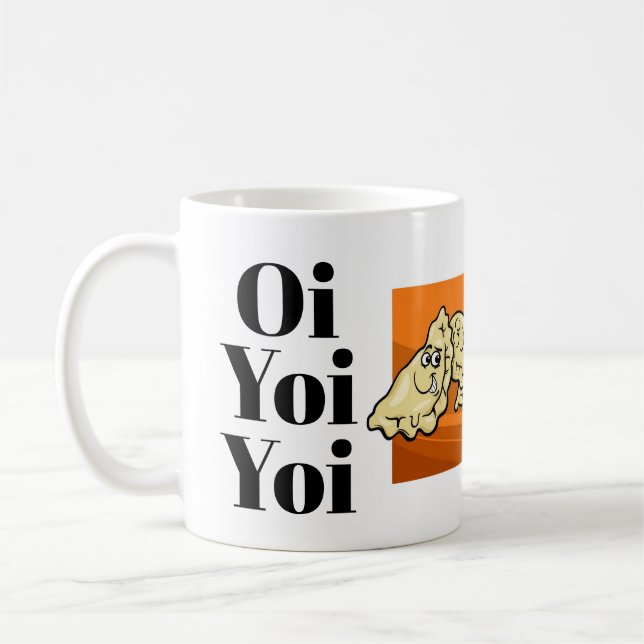 Tasse de bande dessinée d'Oi Yoi Yoi Perogies (Gauche)