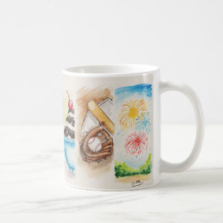 Tasse de bannières d'été de Lombard