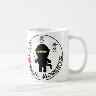 Tasse de base - singes de ninja d'amour d'I