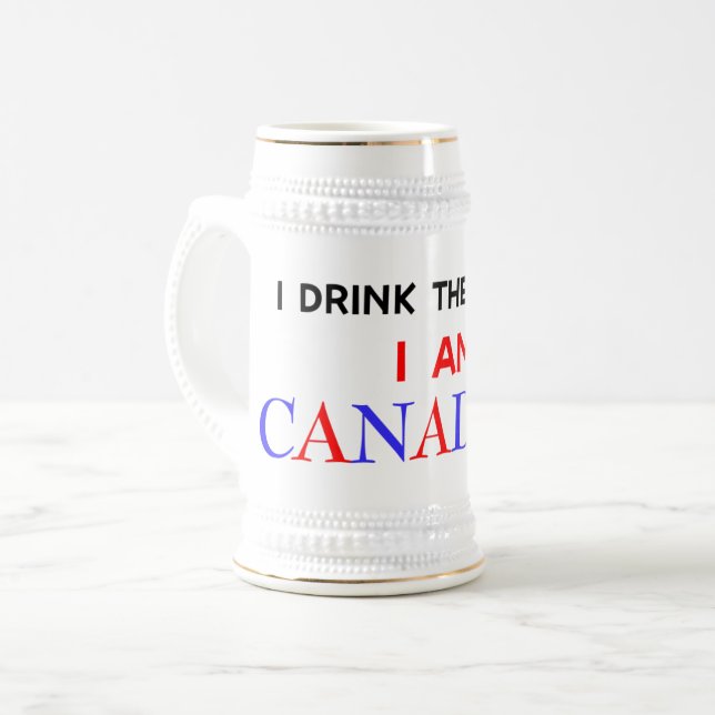 Tasse de bière canadienne de buveur (Devant gauche)