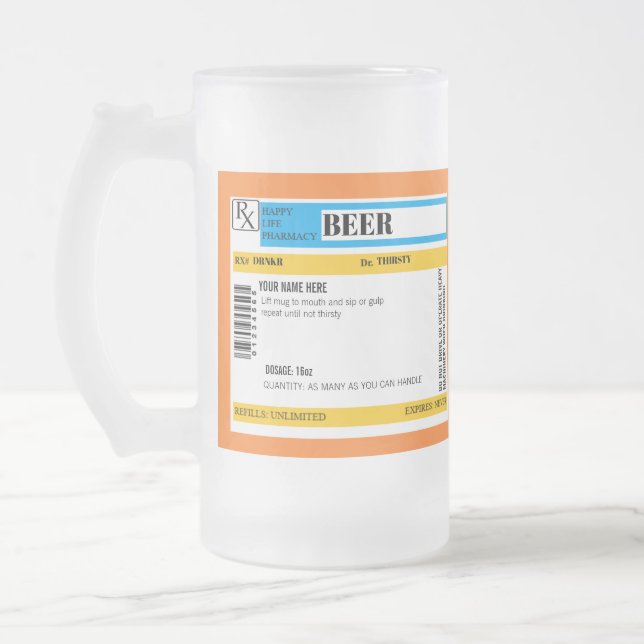 Tasse de bière de prescription (Gauche)