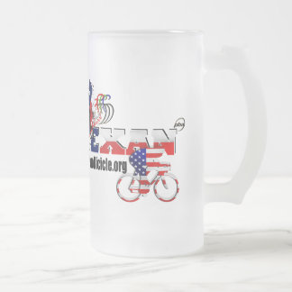 Tasse de bière en verre de cycliste texan de pur