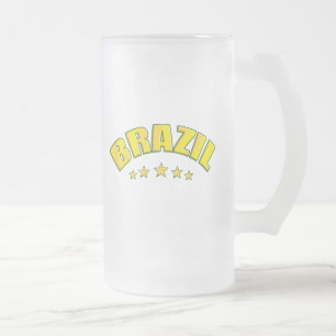 Tasse de bière en verre givré du Brésil