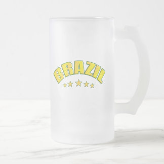 Tasse de bière en verre givré du Brésil