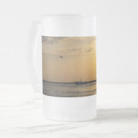 Tasse de bière givré Destin Sunset et hélicoptères