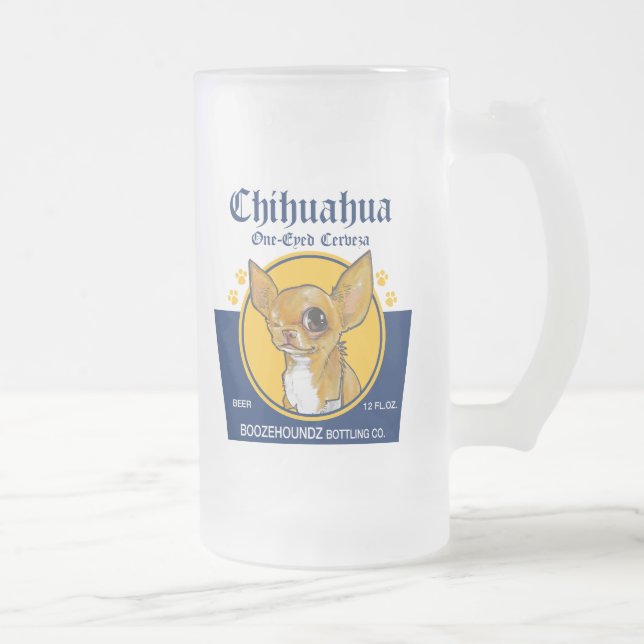 Tasse de bière givrée - chiwawa borgne Cerveza (Droit)