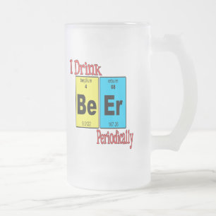 Tasse de bière givrée drôle, je bois de la biè