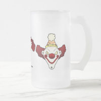 Tasse de bière givrée par clown triple