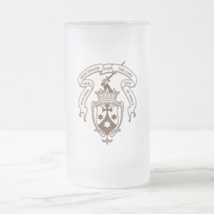 Tasse de bière givrée par emblème carmélite
