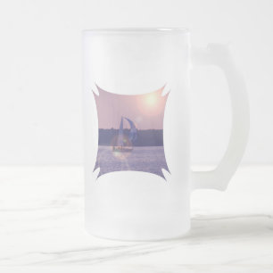 Tasse de bière givrée par voilier de spinnaker