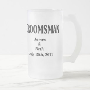 Tasse de bière l'épousant faite sur commande de