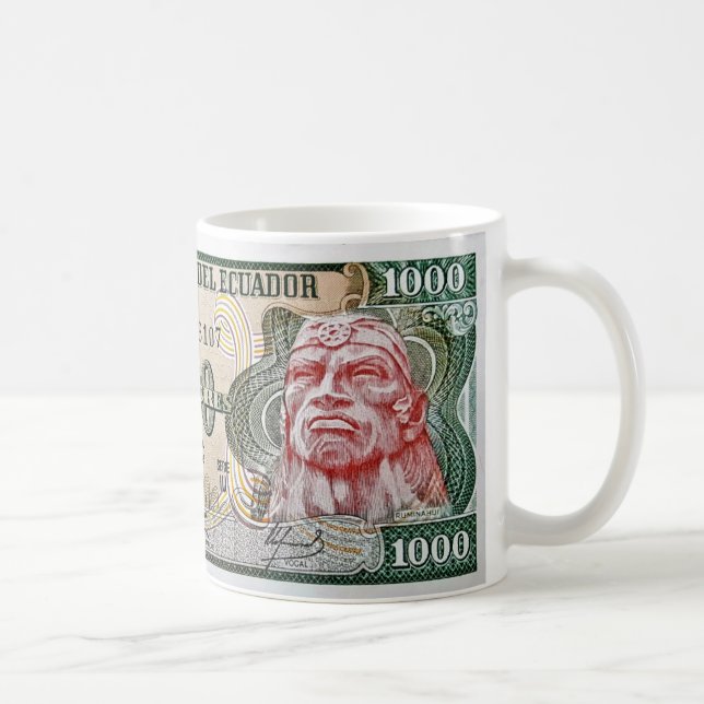 Tasse de billet de banque de Ruminahui de sucres (Droite)