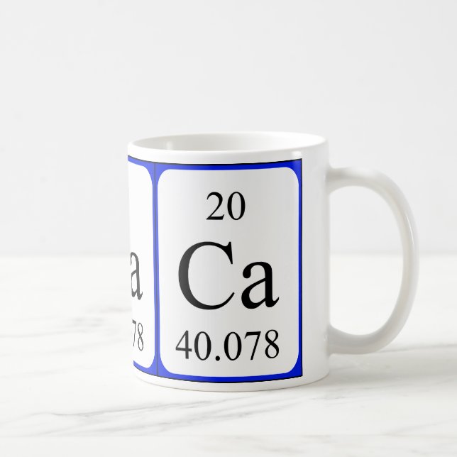 Tasse de blanc de l'élément 20 - calcium (Droite)