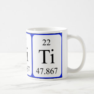 Tasse de blanc de l'élément 22 - titane