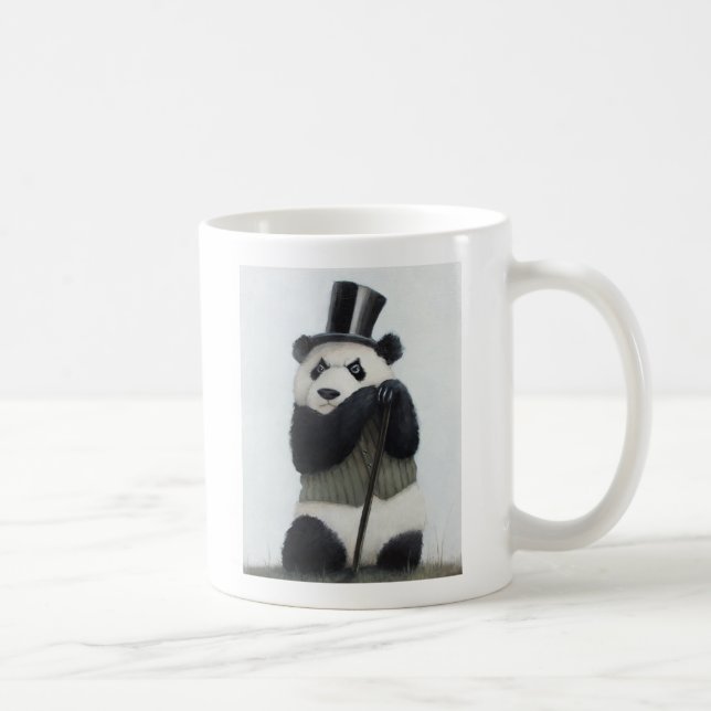 Tasse de blanc du panda 11oz de Perceval (Droite)